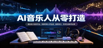 AI音乐人从零打造：解析各大创作平台，实操写歌人声合成，版权发行，写词引流账号运营-颜夕资源网-第23张图片