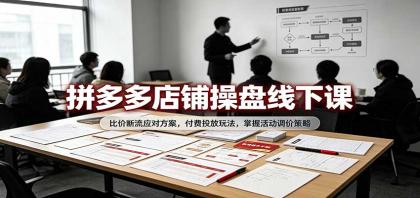 拼多多店铺操盘线下课：比价断流应对方案，付费投放玩法，掌握活动调价策略-颜夕资源网-第23张图片