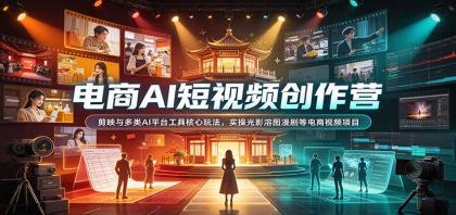 电商AI短视频创作营：剪映与多类AI平台工具核心玩法，实操光影溶图漫剧等电商视频项目-颜夕资源网-第23张图片
