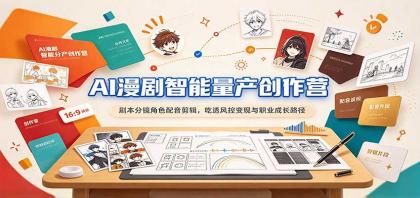 AI漫剧智能量产创作营：剧本分镜角色配音剪辑，吃透风控变现与职业成长路径-颜夕资源网-第23张图片