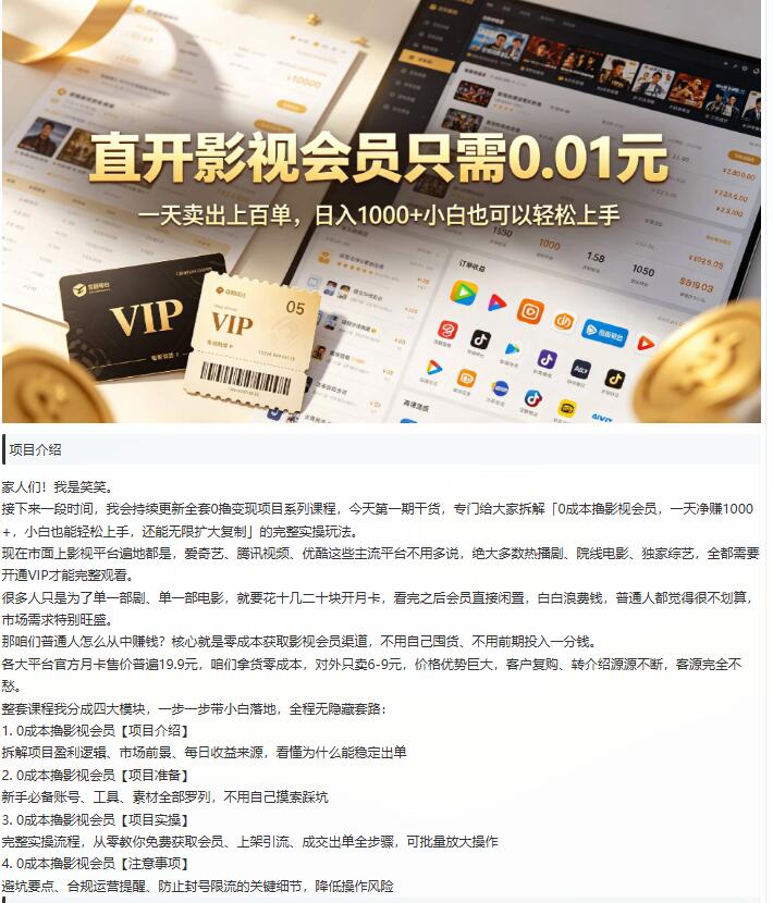 0lu影视会员，小白也可以轻松上手，可扩大复制 图1